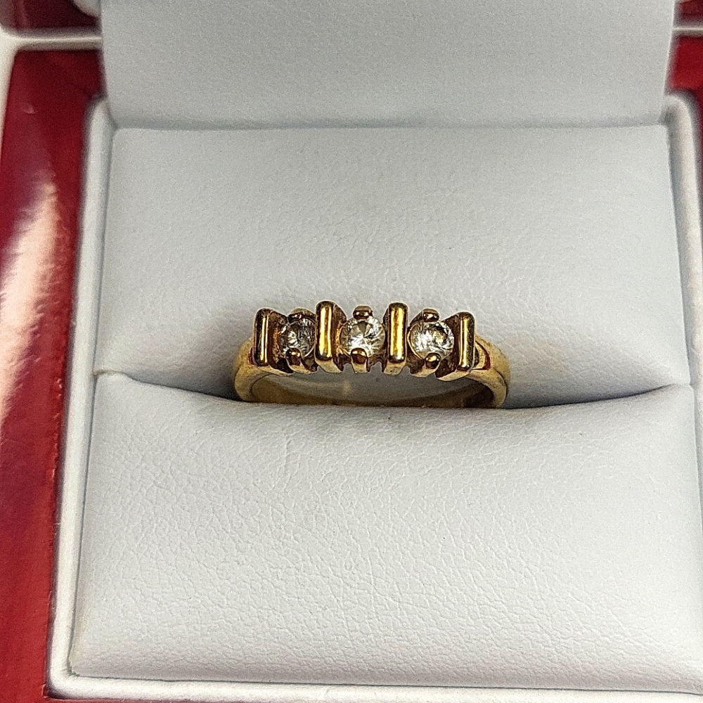 Three Stone Ring - image 1